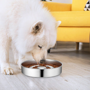 Enhance Your Pet's Dining Experience with Our Stainless Steel Pet Slow Feeding Bowl