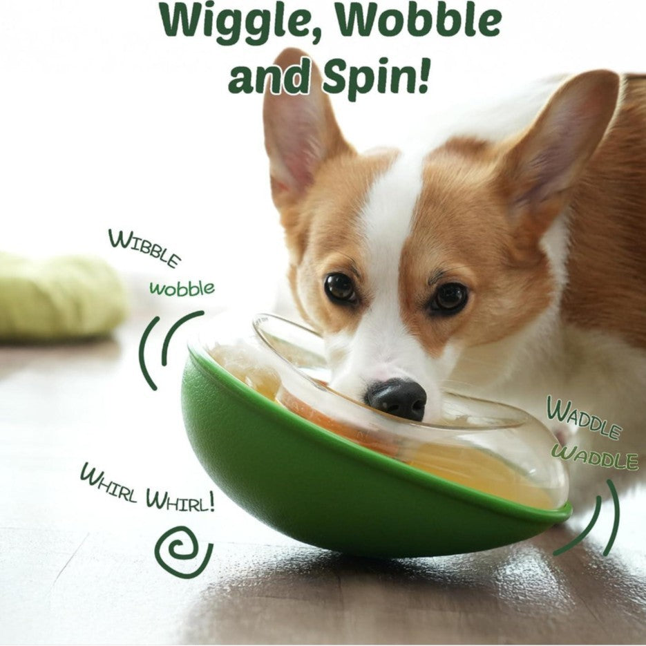 Enhance Your Pet's Mealtime with the Avocado Shape Anti Tumble Pet Feeding Bowl