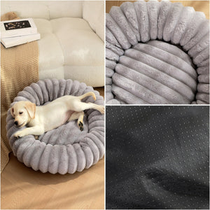 Pet Plush Round Warm Winter Sleeping Bed Mat: A Cozy Haven for Your Furry Friends