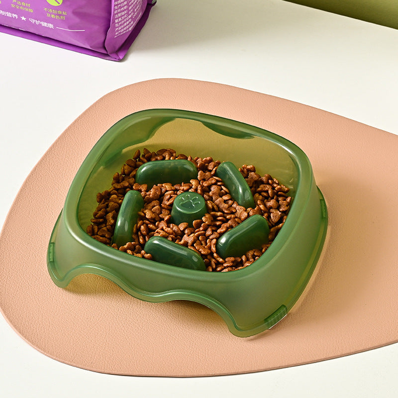 Pet Anti-Choking Slow Feeding Water Bowl Food Plate