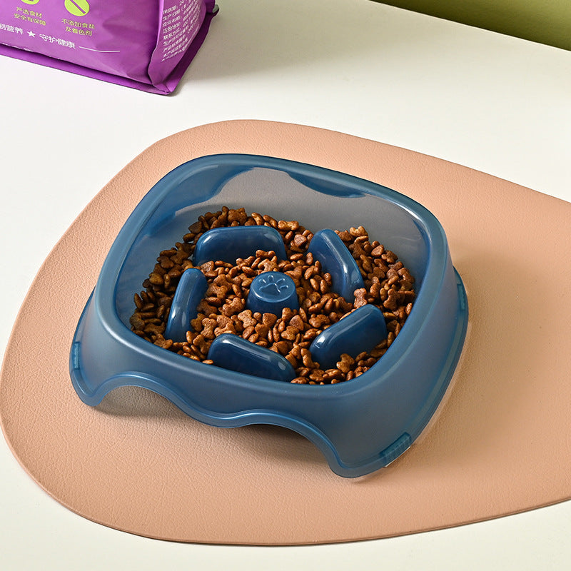 Pet Anti-Choking Slow Feeding Water Bowl Food Plate