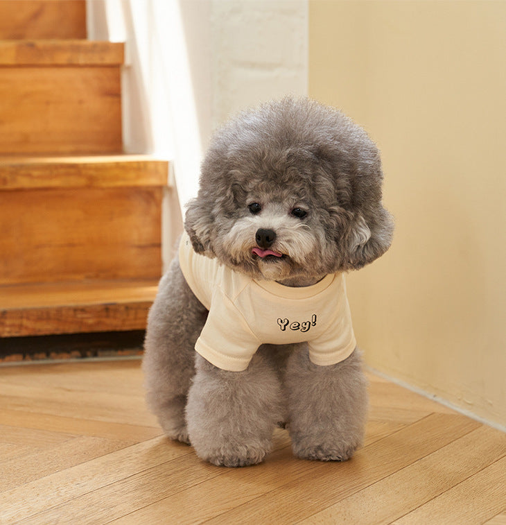 Korean Style Cotton Short Sleeve Pet T-Shirt Apparel