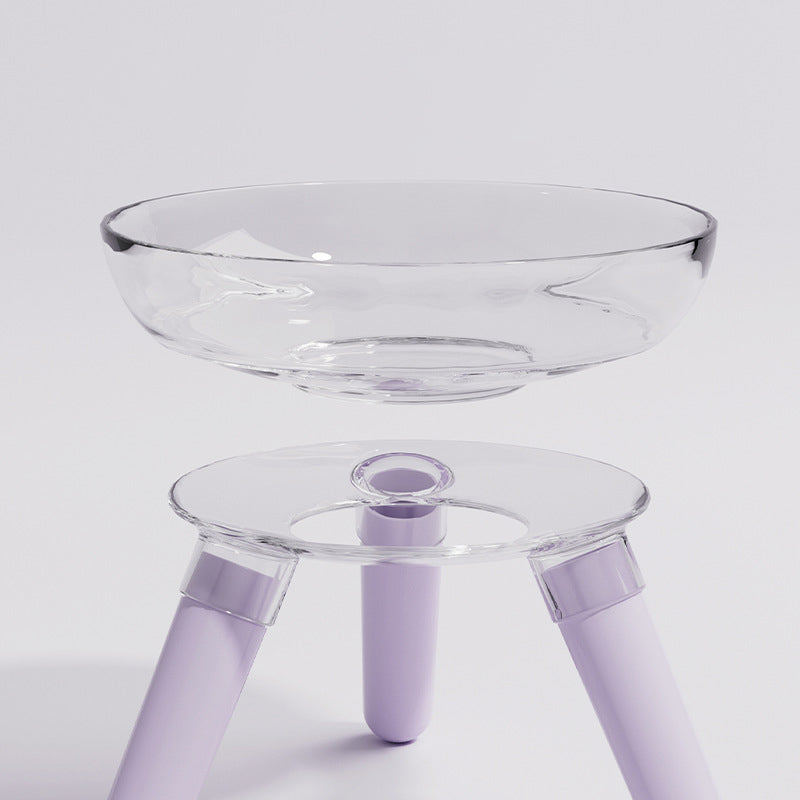 Transparent Glass Pet Feeding And Drinking Bowl