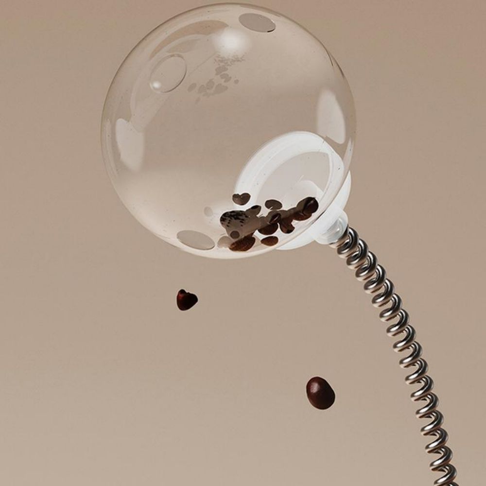 Interactive Pet Puzzle Ball Auto Balancing Slow Feeder Toy