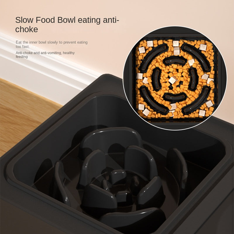 Adjustable Height Pet Double Bowl Feeding Stand