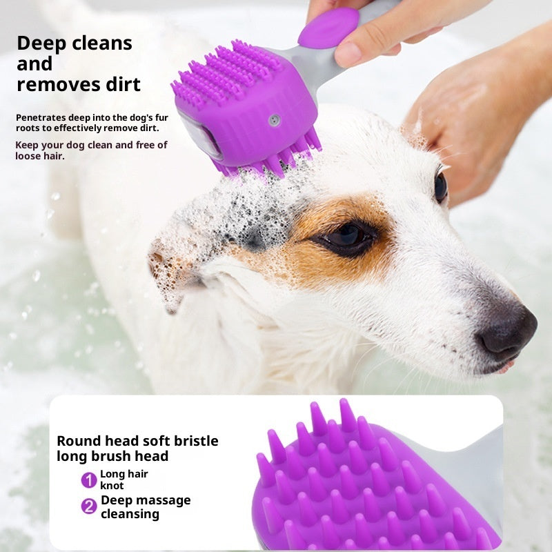 Pet Bath Brush For Grooming And Cleaning Hair