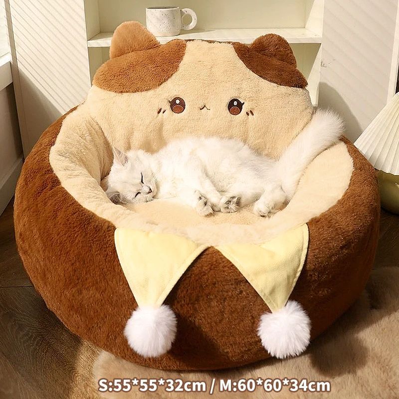 Pet Round Warm Deep Sleep Cushion Sofa Bed