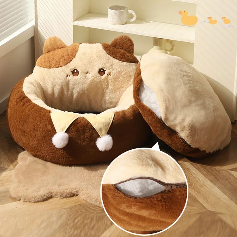 Pet Round Warm Deep Sleep Cushion Sofa Bed