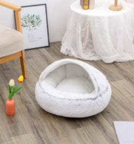 Pet Round Plush Winter Bed House Soft Warm Sleeping Bed