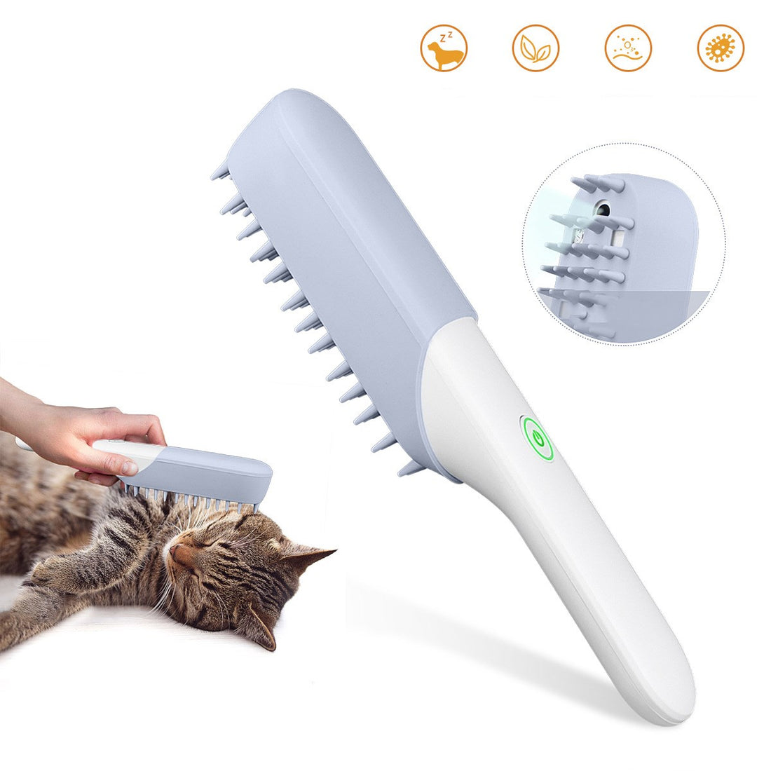 Pet Silicone Massage Grooming Deodorizing Cleaning Brush