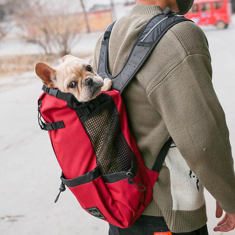 Double Shoulder Pet Backpack Carrier For Outdoor Travel