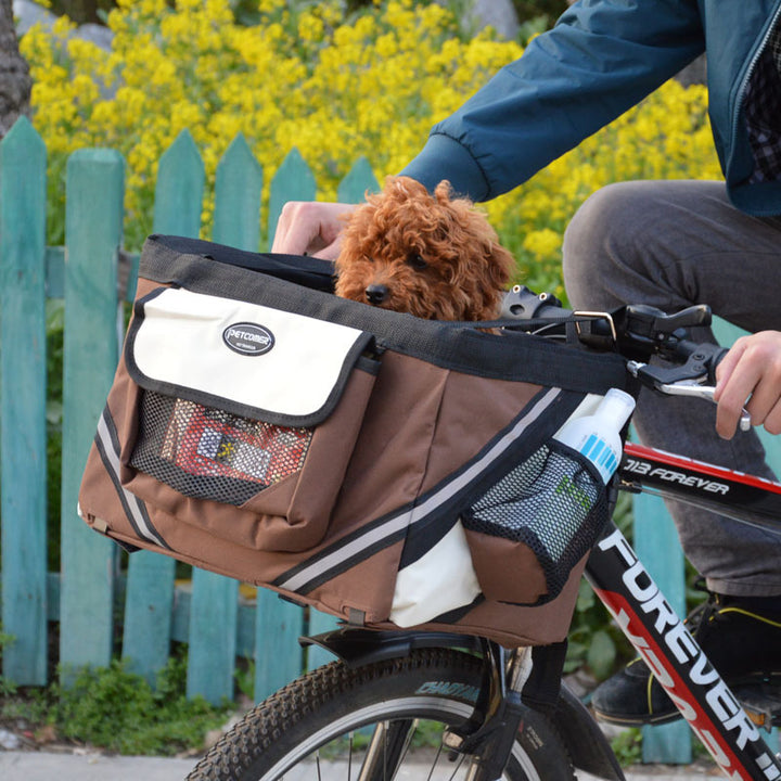 Removable Pet Bicycle Front Basket Carrier For Travel