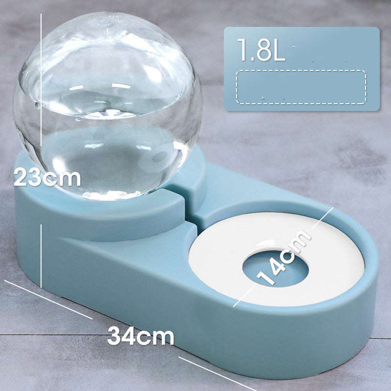 Bubble Ball Automatic Pet Feeder And Water Fountain Bowl