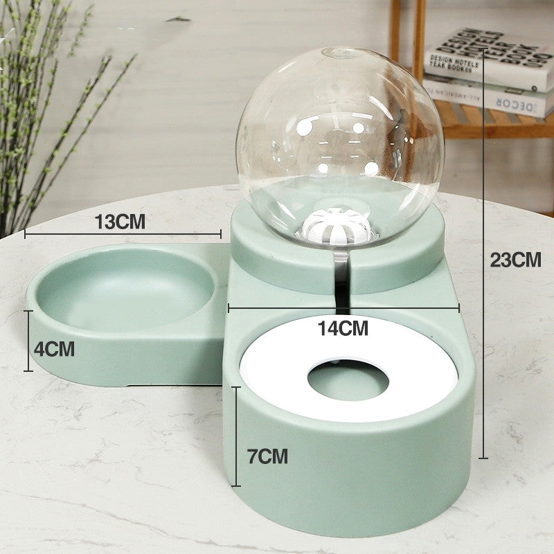 Bubble Ball Automatic Pet Feeder And Water Fountain Bowl