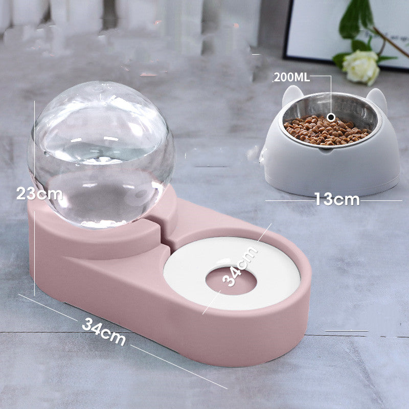 Bubble Ball Automatic Pet Feeder And Water Fountain Bowl