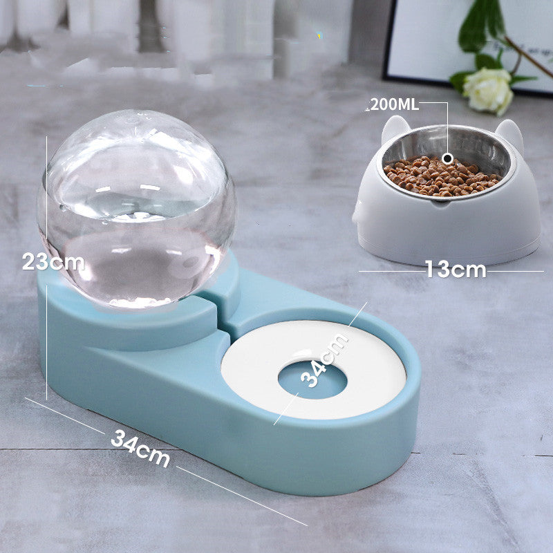 Bubble Ball Automatic Pet Feeder And Water Fountain Bowl