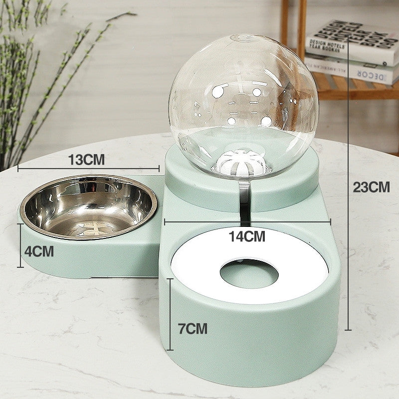 Bubble Ball Automatic Pet Feeder And Water Fountain Bowl