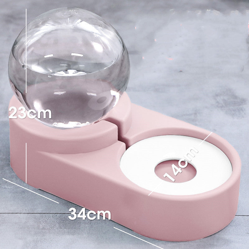 Bubble Ball Automatic Pet Feeder And Water Fountain Bowl