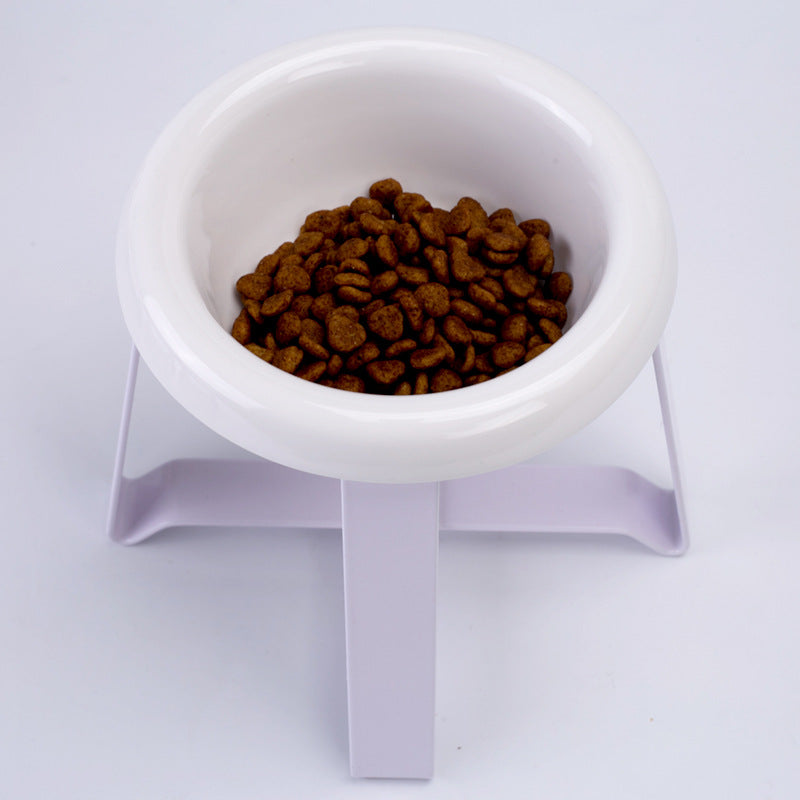 Antislip Pet Feeding Bowl With Iron Stand 2 In 1