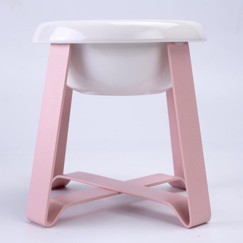 Antislip Pet Feeding Bowl With Iron Stand 2 In 1