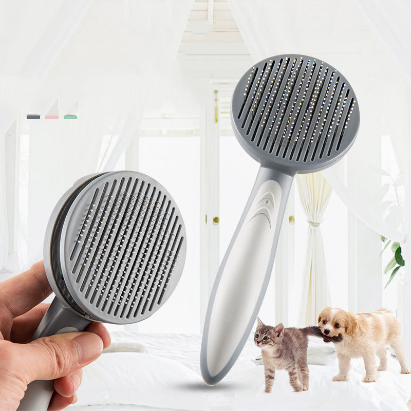 Pet Slicker Grooming Brush Easy Clean Shedding Tool