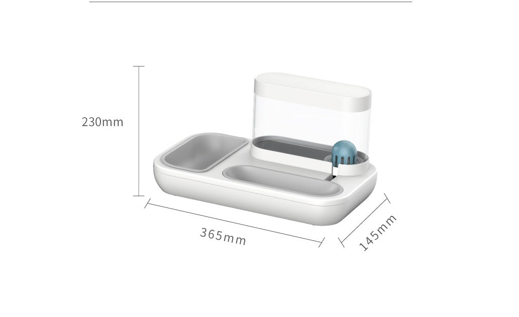 Pet Automatic Feeding And Water Fountain Bowl 1.5L Capacity