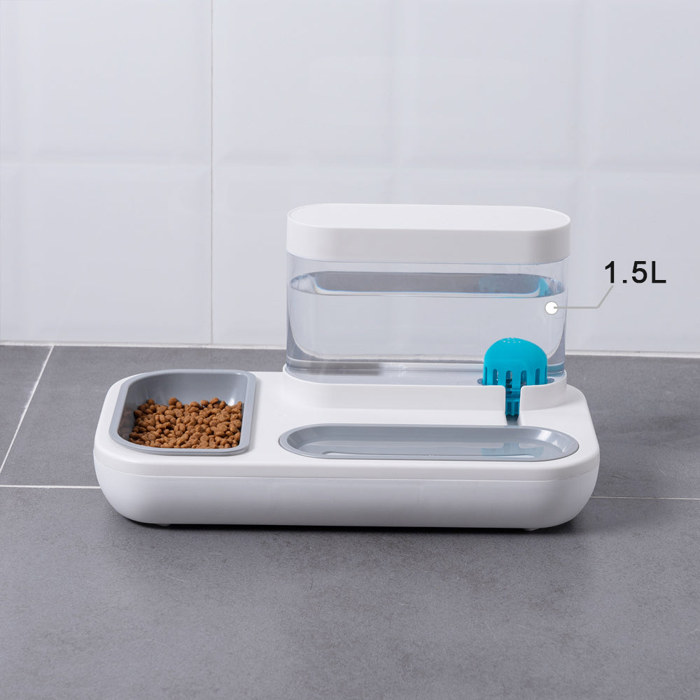 Pet Automatic Feeding And Water Fountain Bowl 1.5L Capacity