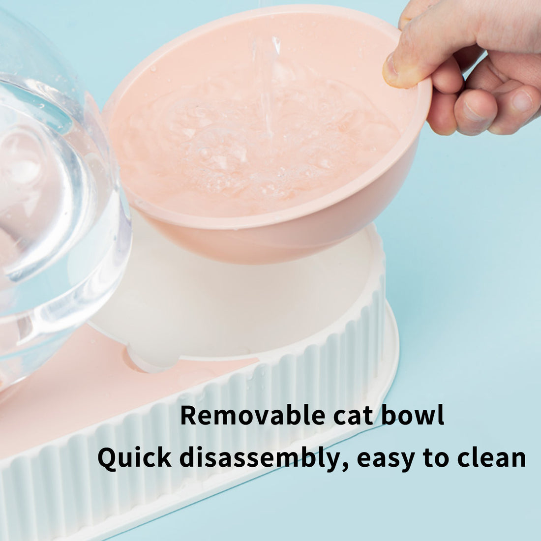 Plastic Automatic Pet Feeder And Water Drinking Bowl