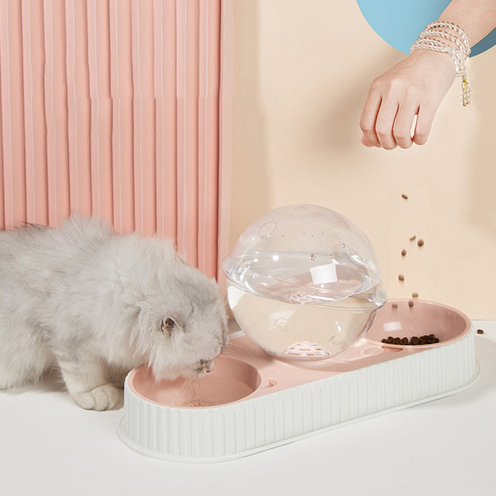 Plastic Automatic Pet Feeder And Water Drinking Bowl