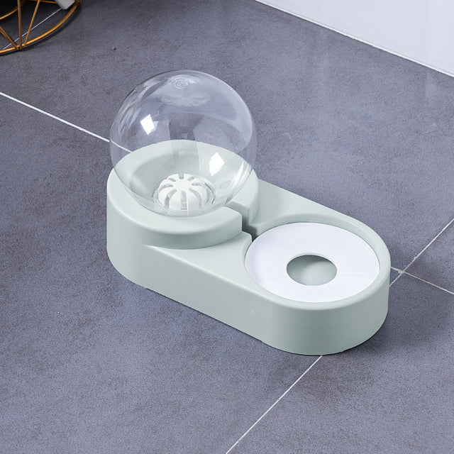 Bubble Ball Automatic Pet Feeder And Water Fountain Bowl
