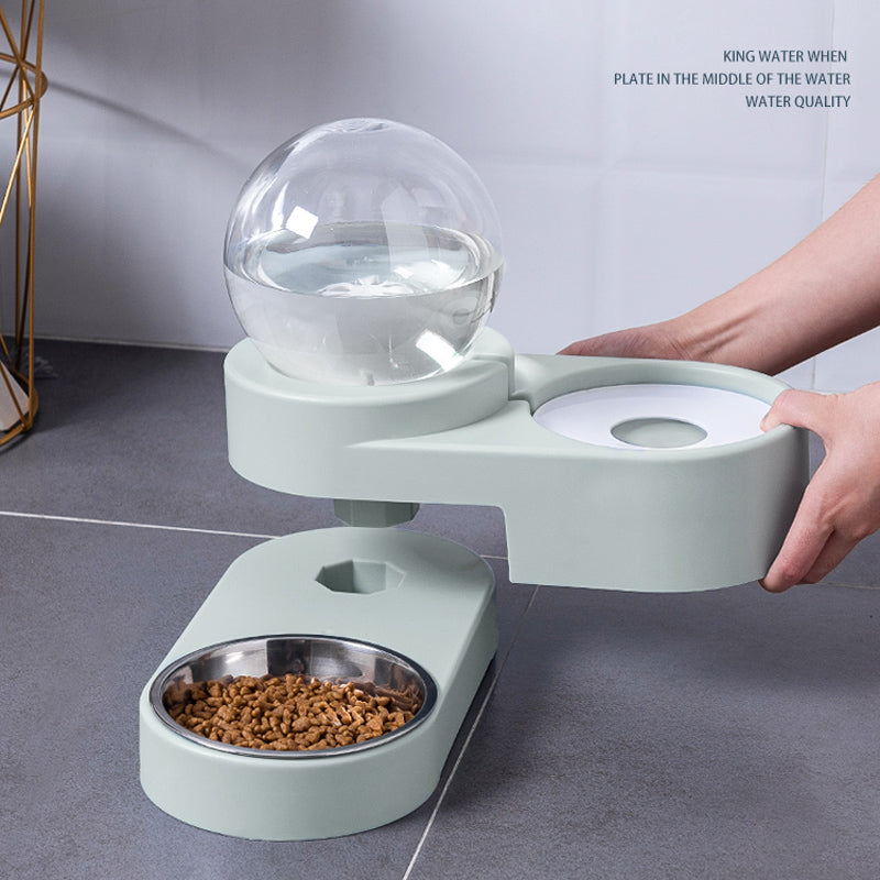 Bubble Ball Automatic Pet Feeder And Water Fountain Bowl