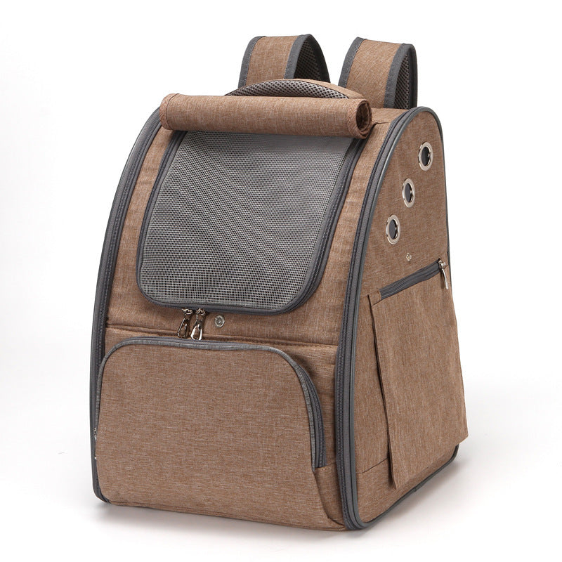 Foldable Breathable Pet Carrier Backpack Travel Bag