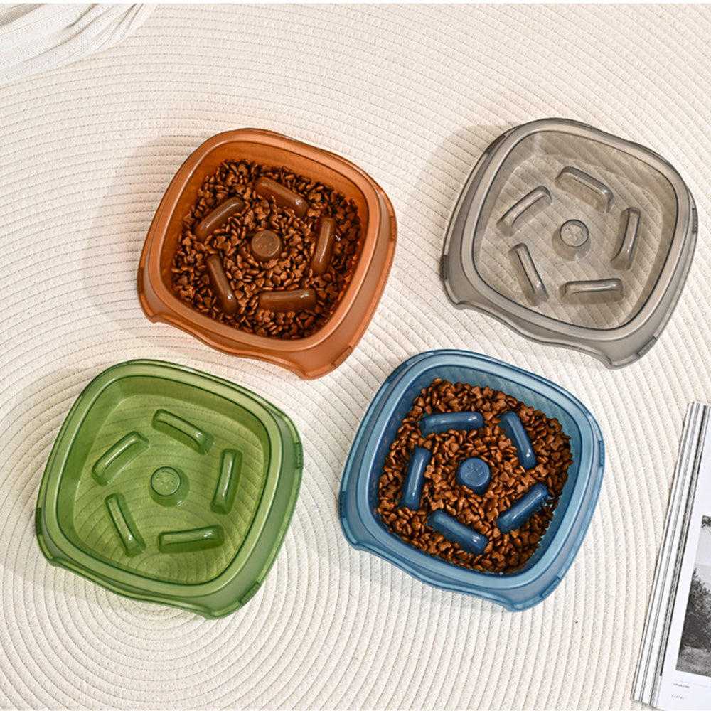 Pet Anti-Choking Slow Feeding Water Bowl Food Plate