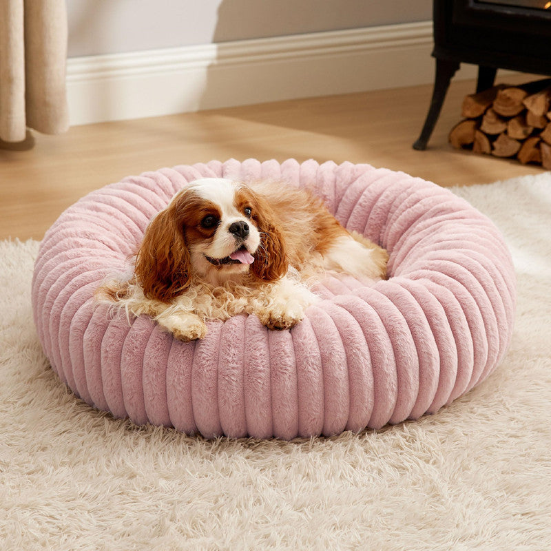 High Gram Plush Round Winter Warm Pet Bed