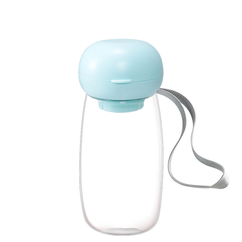 Portable Pet Water Bottle With Bowl And Lanyard
