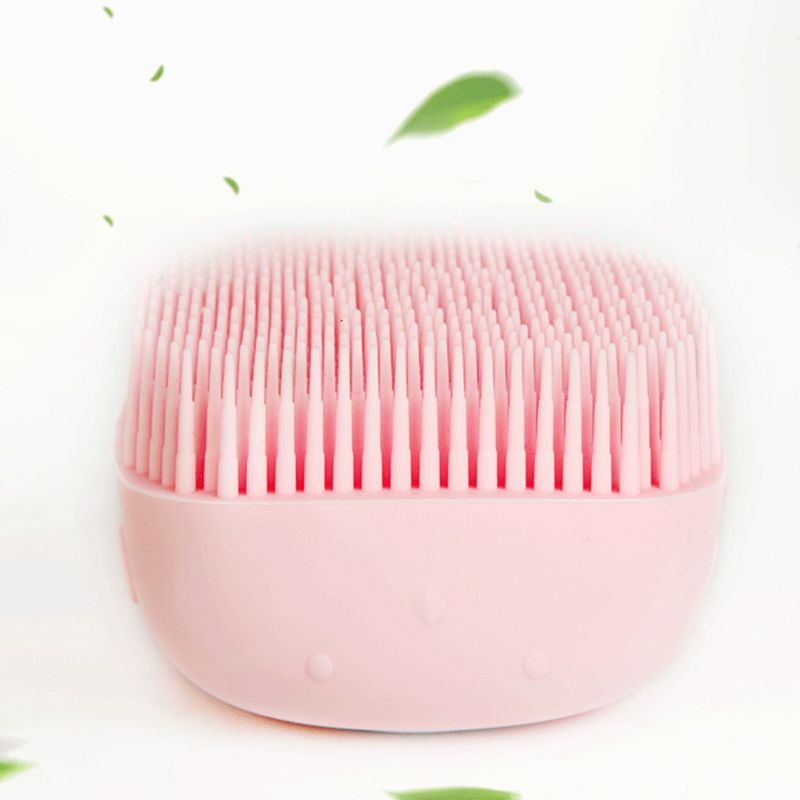 Soft Silicone Pet Bath Brush With Shampoo Dispenser For Grooming