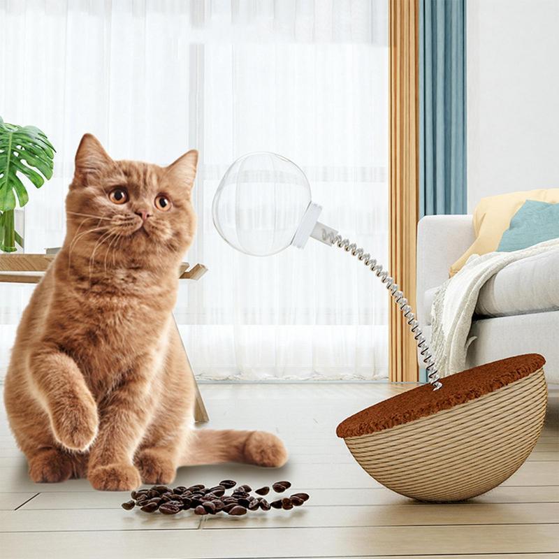 Interactive Pet Puzzle Ball Auto Balancing Slow Feeder Toy