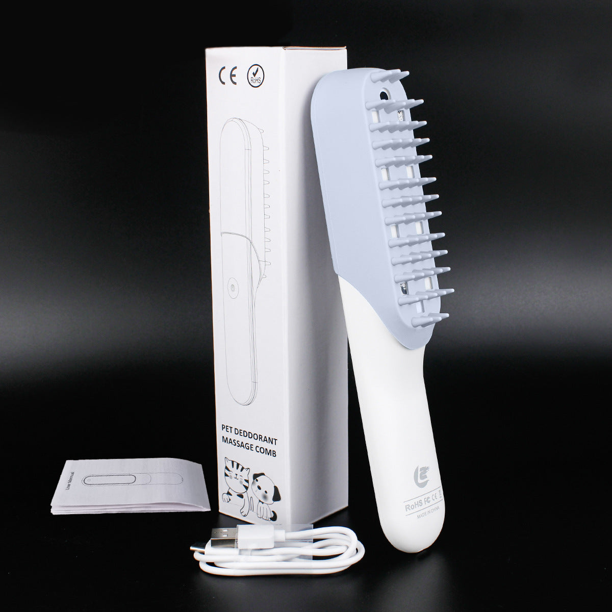 Pet Silicone Massage Grooming Deodorizing Cleaning Brush