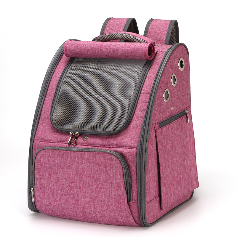Foldable Breathable Pet Carrier Backpack Travel Bag