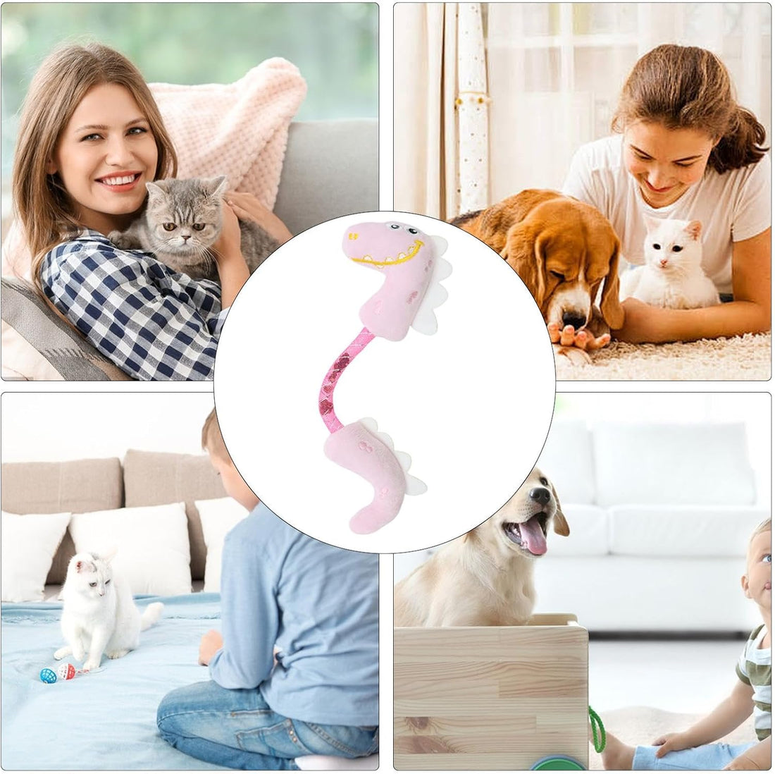 Interactive Pet Chew Toy Catnip Rope Teeth Cleaning Springs