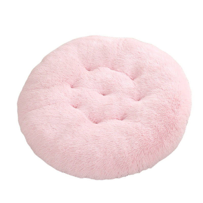 Plush Warm Round Pet Sleep Mat Bed