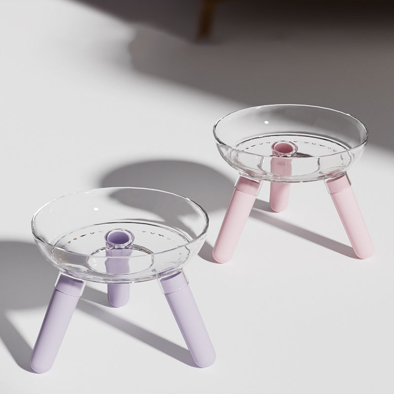 Transparent Glass Pet Feeding And Drinking Bowl