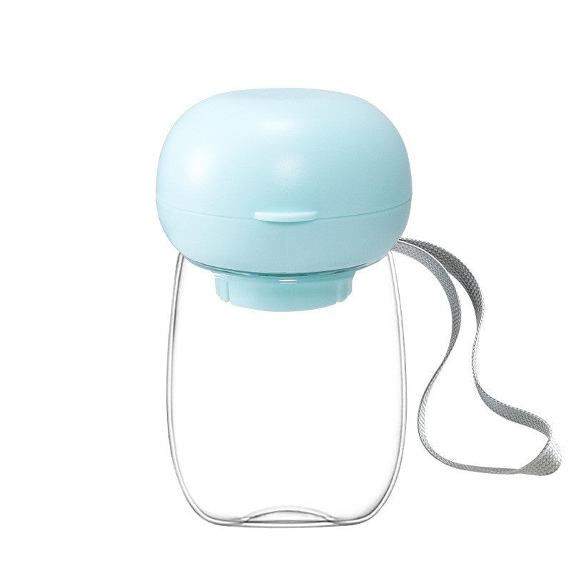 Portable Pet Water Bottle With Bowl And Lanyard
