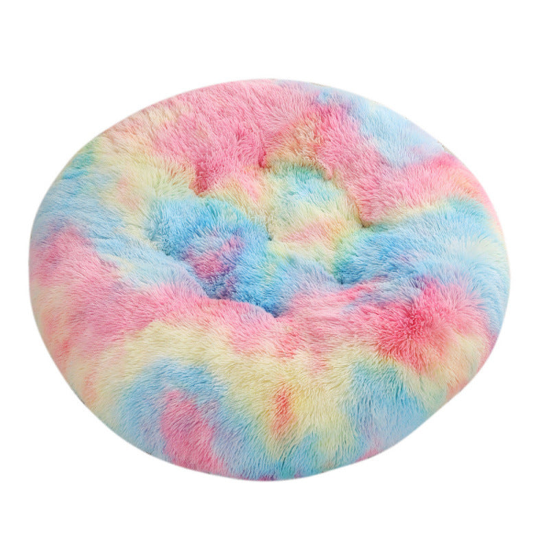 Plush Warm Round Pet Sleep Mat Bed