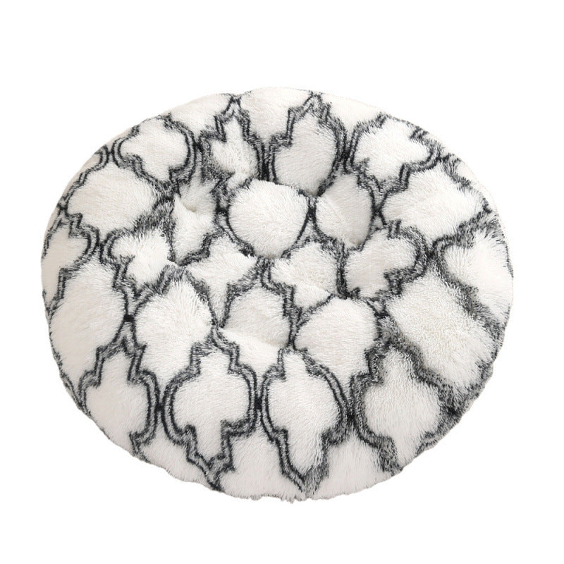 Plush Warm Round Pet Sleep Mat Bed