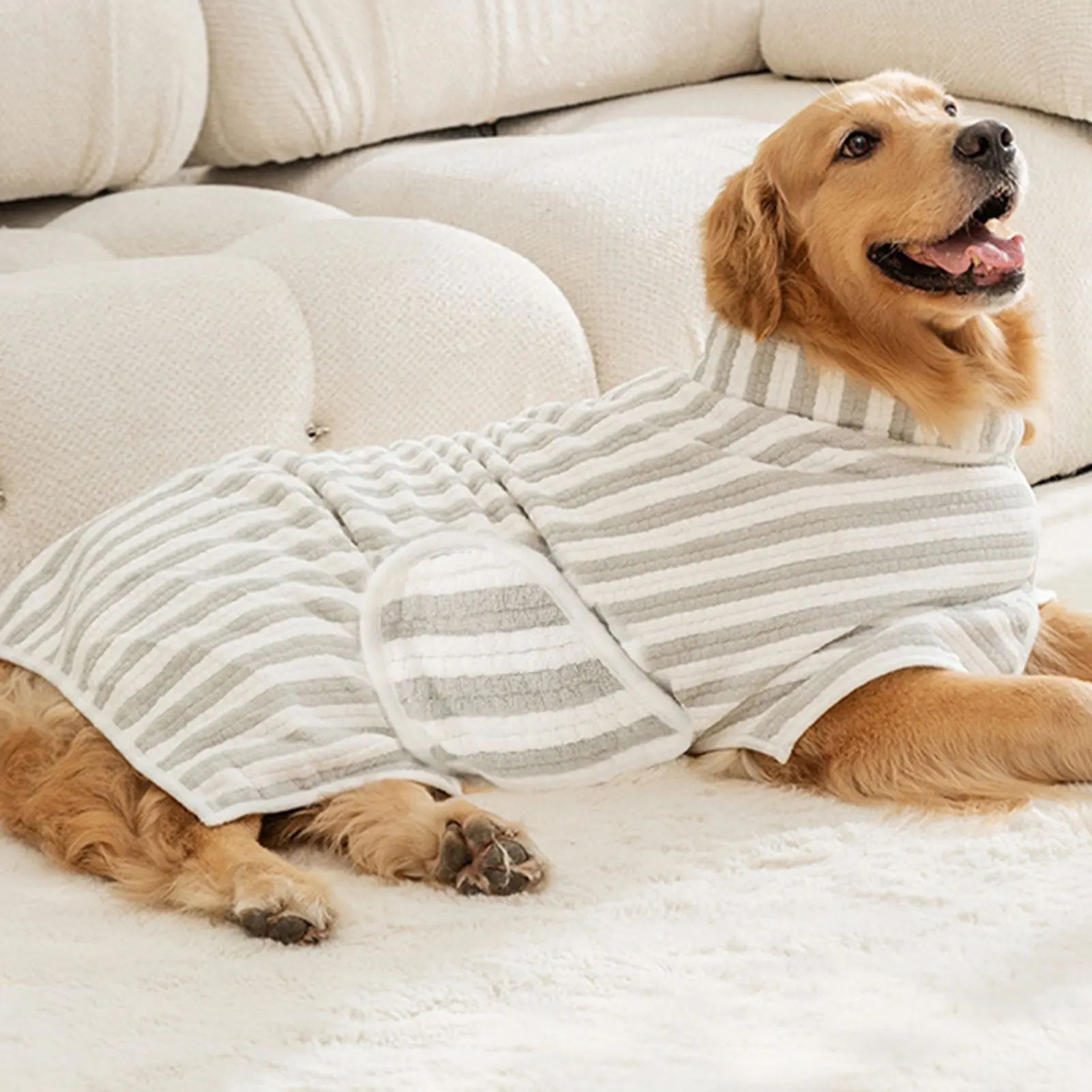 Ultra Absorbent Pet Bath Towel Quick Drying Bathrobe