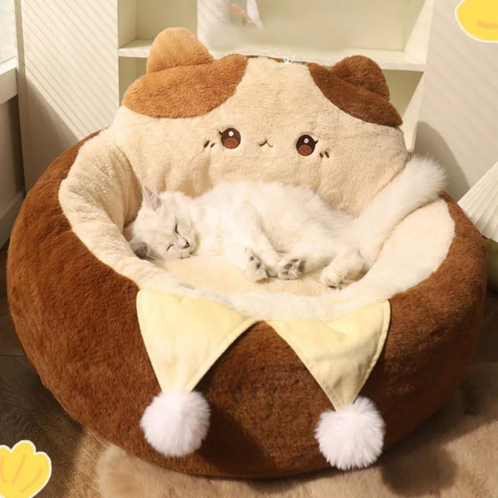 Pet Round Warm Deep Sleep Cushion Sofa Bed