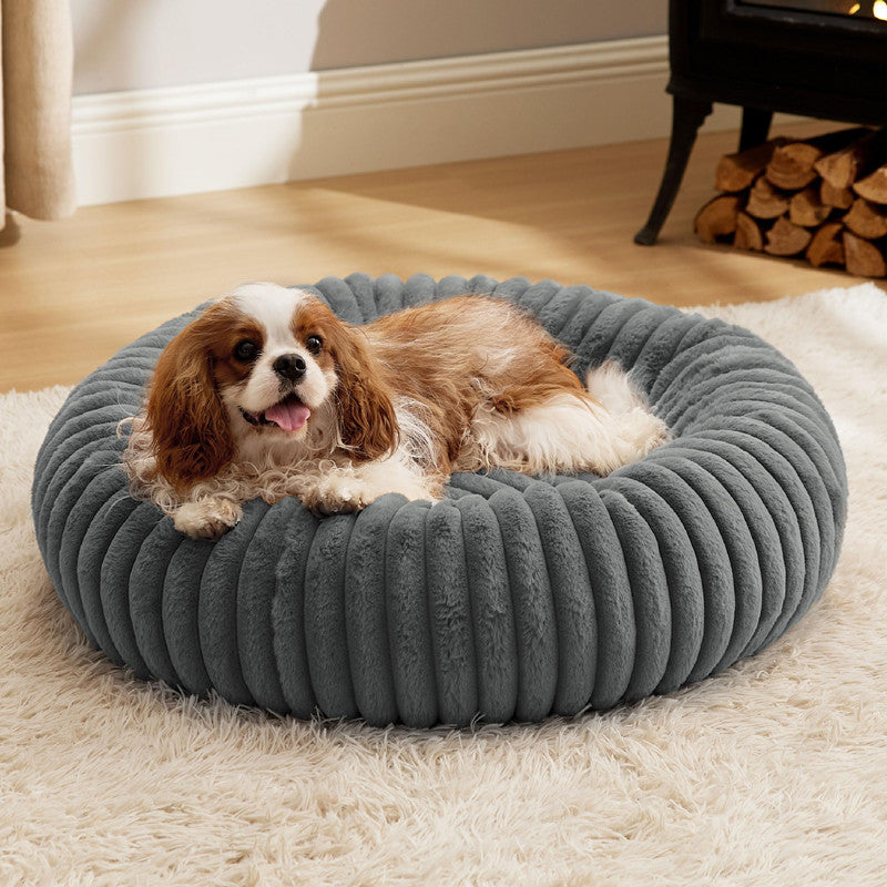 High Gram Plush Round Winter Warm Pet Bed