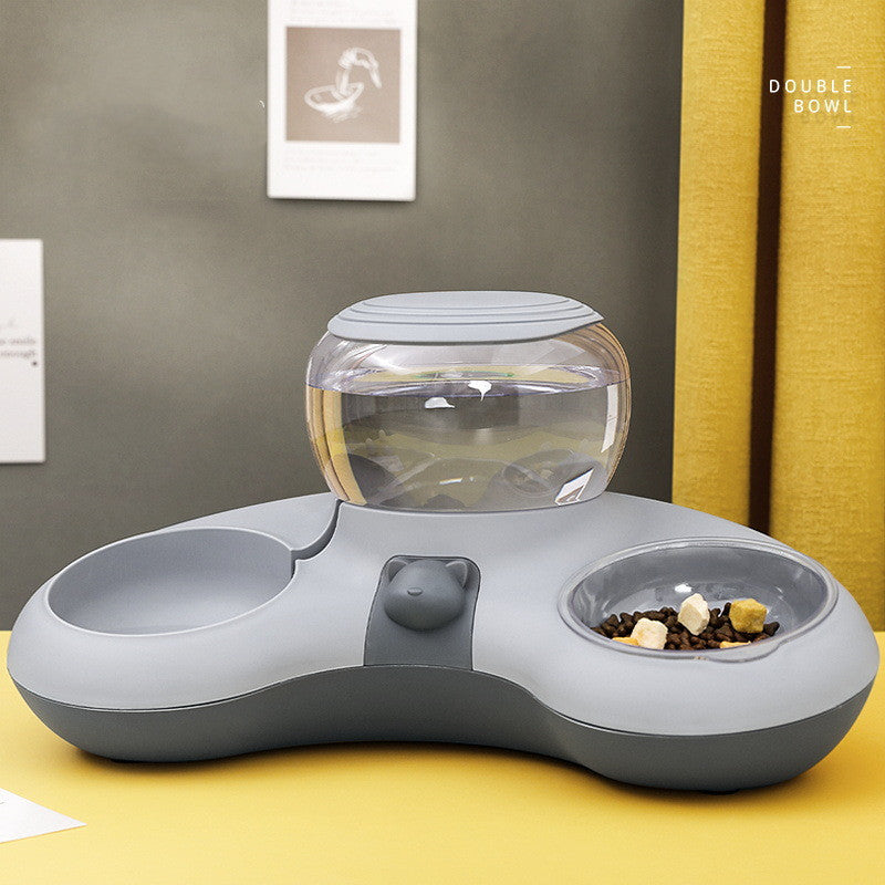 Crescent Automatic Pet Feeding And Drinking Double Bowl