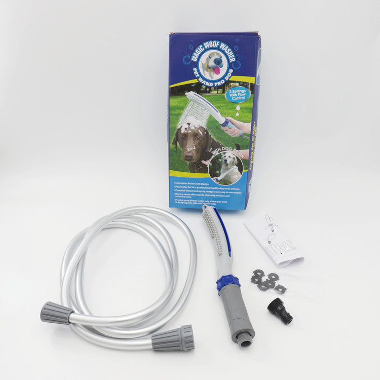 Pet Bath Brush With Integrated Water Hose